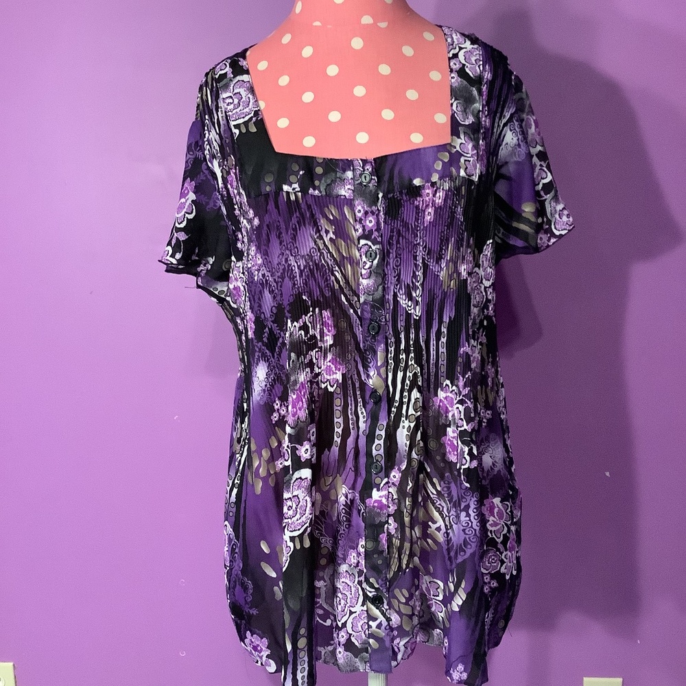 SERENADE New York Woman Button Down Top Size 2X